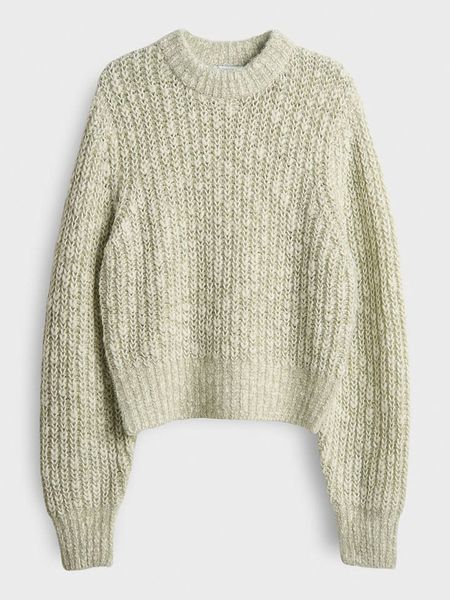 OPUS Sweter w kolorze jasnozielonym rozmiar: 42. Zielone swetry oversize Opus, bez wzorów, z wełny, bez ramiączek. Za 226,77 zł.