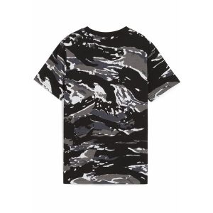 Młodzieżowa koszulka Essentials Camo PUMA Black. Czarna bluzki Puma, m, bez wzorów, młodzieżowe, bez kołnierzyka, bez ramiączek. Za 118,50 zł.