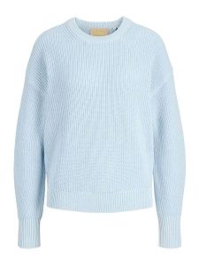 JJXX Sweter w kolorze błękitnym rozmiar: L. Niebieskie swetry oversize JJXX, l, bez wzorów, z bawełny, bez ramiączek. Za 113,99 zł.