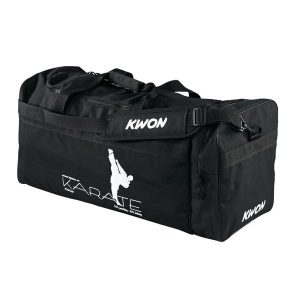 Torba sportowa do karate Kwon. Czarne torby podróżne i sportowe KWON, bez wzorów, z nylonu, na ramię, duże. Za 170,00 zł.