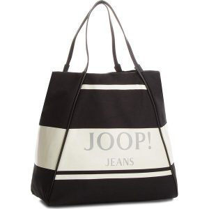 Torebka JOOP! - JEANS Lara 4140003848 Black 900. Brązowe shopper bag marki JOOP!, z jeansu. W wyprzedaży za 389,00 zł.