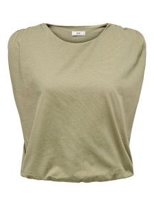 JDY Top w kolorze khaki rozmiar: S. Brązowe topy JDY, s, bez wzorów, z bawełny, bez kołnierzyka, bez ramiączek. Za 74,63 zł.