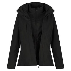 Damska Kurtka 3 W 1 Kingsley. Czarne kurtki Regatta, xl, bez wzorów, bez kaptura. Za 441,99 zł.
