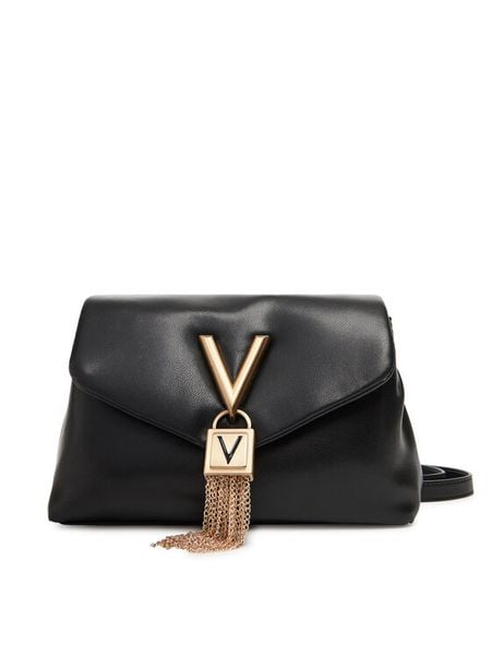Valentino Torebka Stella VBS9AK09 Czarny. Czarne listonoszki Valentino, bez wzorów, ze skóry, bez dodatków. Za 335,99 zł.