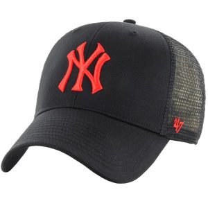 Czapka z daszkiem dla dorosłych MLB New York Yankees Branson Cap. Czarne czapki 47 Brand, bez wzorów, z bawełny. Za 148,50 zł.