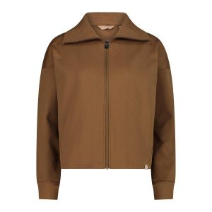 Kurtka damska z zamkiem z przodu CMP. Brązowe swetry klasyczne CMP, bez kołnierzyka. Za 304,50 zł.