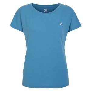 T-shirt Damski Melanżowy Niska Waga Persisting. Niebieskie t-shirty Dare 2b, xs, bez wzorów, bez kołnierzyka, bez ramiączek. Za 42,99 zł.