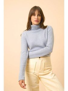 Just Cashmere Kaszmirowy sweter "June" w kolorze błękitnym rozmiar: S. Niebieskie golfy Just Cashmere, bez wzorów, z kaszmiru. Za 478,99 zł.