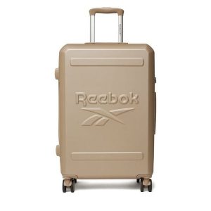 Walizka średnia Reebok. Brązowe walizki Reebok, bez wzorów, średnie. Za 299,99 zł.