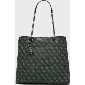 Guess Jeans - Torebka. Szare shopper bag marki Guess Jeans, z jeansu. Za 699,90 zł.