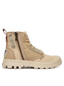 Palladium Trapery Pampadetroitzip Su 94612-221-M Beżowy. Brązowe buty zimowe Palladium, z materiału, bez obcasa, bez zapięcia. Za 429,99 zł.