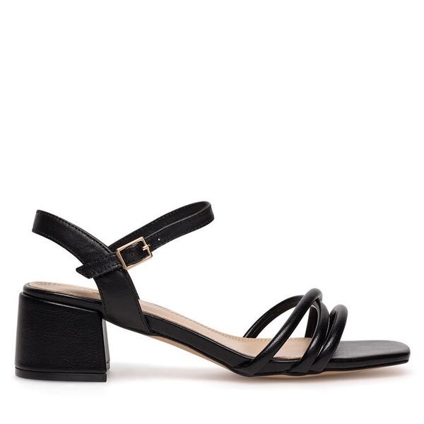 Sandały Sergio Bardi. Czarne sandały Sergio Bardi, bez wzorów, bez obcasa, na słupku, bez zapięcia. Za 249,99 zł.