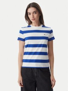 Tommy Jeans T-Shirt Flag DW0DW23801 Niebieski Regular Fit. Niebieskie t-shirty Tommy Jeans, xl, bez wzorów, z bawełny, bez kołnierzyka, bez ramiączek. Za 149,99 zł.