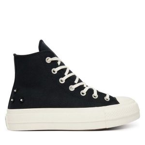 Trampki Converse. Czarne trampki Converse, bez wzorów, bez zapięcia. Za 449,99 zł.