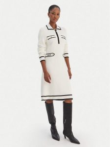 Liu Jo Sport Sukienka dzianinowa TF5251 MS59L Écru Regular Fit. Sukienki Liu Jo Sport, l, bez wzorów, z dzianiny, sportowe, bez kołnierzyka, bez ramiączek, sportowe. Za 669,99 zł.