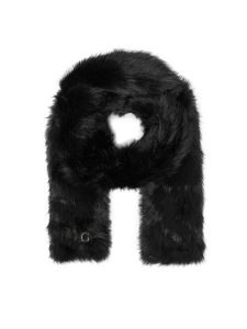 Guess Szalik AW5403 POL03 Czarny. Czarne rękawiczki Guess, z aplikacjami, z materiału. Za 329,99 zł.