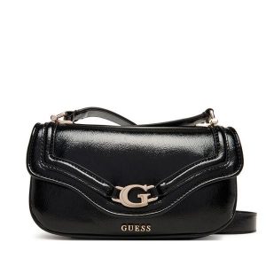 Torebka Guess. Czarne listonoszki Guess, z aplikacjami, bez dodatków. Za 399,99 zł.
