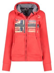 Geographical Norway Bluza "Farlotte" w kolorze czerwonym rozmiar: M. Czerwone bluzy Geographical Norway, m, z aplikacjami, bez kaptura. Za 114,45 zł.