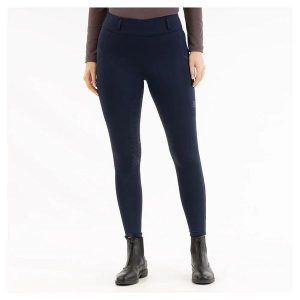 Damskie legginsy jeździeckie z pełną przyczepnością BR Equitation Jolie. Niebieskie legginsy BR, bez wzorów, z tkaniny. Za 312,50 zł.