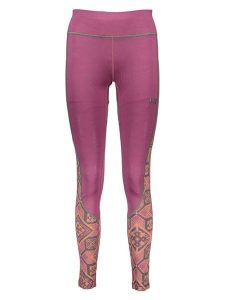 KARI TRAA Legginsy sportowe w kolorze granatowo-jasnoróżowym rozmiar: M. Niebieskie legginsy Kari Traa, bez wzorów, z wełny, z podwyższonym stanem. Za 144,24 zł.