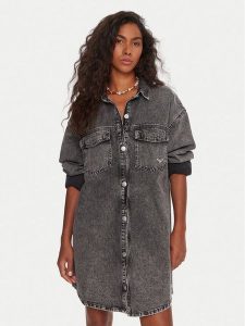 Roxy Sukienka jeansowa Tidal Moon ERJDD03009 Szary Relaxed Fit. Szare kombinezony Roxy, s, bez wzorów, z bawełny, bez kołnierzyka, bez ramiączek, koszulowe. Za 309,99 zł.