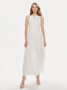 Dixie Sukienka letnia A207J021A Biały Regular Fit. Białe kombinezony Dixie, na lato, s, bez wzorów, z wiskozy, bez kołnierzyka, bez ramiączek. Za 579,99 zł.