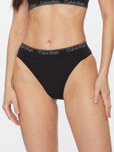 Calvin Klein Underwear Figi klasyczne Bikini 000QF7096E Czarny. Czarne figi Calvin Klein Underwear, bez wzorów, z wiskozy. Za 99,99 zł.
