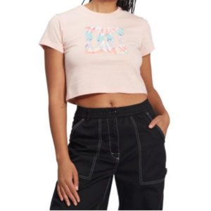 Koszulka turystyczna damska DC Shoes Cropped. Brązowe koszulki sportowe DC Shoes, bez wzorów, z bawełny, bez ramiączek. Za 60,00 zł.
