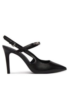 MICHAEL Michael Kors Szpilki Dina 40R6DIHP1L Czarny. Czarne szpilki MICHAEL Michael Kors, bez wzorów, ze skóry, bez obcasa. Za 541,99 zł.