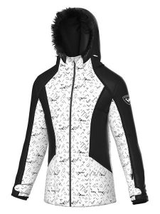 ROSSIGNOL Kurtka narciarska "Saluver" w kolorze biało-czarnym rozmiar: XL. Białe kurtki sportowe Rossignol, m, bez wzorów, z materiału, bez kaptura, narciarskie, primaloft. Za 522,14 zł.