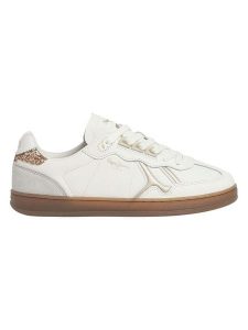 Pepe Jeans FOOTWEAR Skórzane sneakersy w kolorze białym rozmiar: 41. Białe trampki Pepe Jeans FOOTWEAR, bez wzorów, z jeansu, bez zapięcia. Za 164,02 zł.