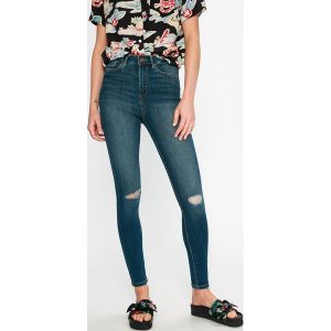 Vero Moda - Jeansy Sophia. Niebieskie jeansy marki Vero Moda, z bawełny, z podwyższonym stanem. W wyprzedaży za 79,90 zł.