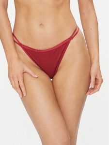 Hunkemöller Stringi Ivana Hl String Tr 203612 Czerwony. Czerwone stringi Hunkemöller, bez wzorów, z syntetyku. Za 49,99 zł.