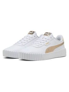 Puma Sneakersy "Carina 3.0" w kolorze złoto-białym rozmiar: 36. Białe trampki Puma, bez wzorów, bez zapięcia. Za 154,95 zł.