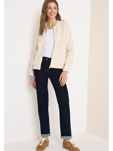 Cecil Dżinsy - Regular fit - w kolorze granatowym rozmiar: W28/L30. Niebieskie jeansy Cecil, z aplikacjami, ze skóry, z podwyższonym stanem. Za 171,68 zł.