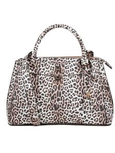 Guess Torebka w kolorze brązowo-kremowym - 30 x 40 x 14 cm rozmiar: onesize. Brązowe torebki klasyczne Guess, z aplikacjami, z materiału, przez ramię, bez dodatków. Za 505,13 zł.
