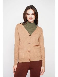 C& Jo Kardigan w kolorze beżowym rozmiar: 38. Brązowe kardigany C& Jo, ze splotem. Za 121,99 zł.