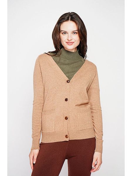 C& Jo Kardigan w kolorze beżowym rozmiar: 38. Brązowe kardigany C& Jo, ze splotem. Za 121,99 zł.