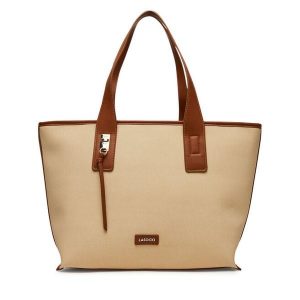 Torebka Lasocki. Brązowe shopper bag Lasocki, bez wzorów, bez dodatków. Za 199,99 zł.