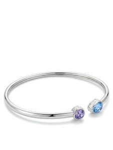 Swarovski Bransoletka Chroma 5741780 Srebrny. Szare bransoletki Swarovski, metalowe. Za 375,99 zł.