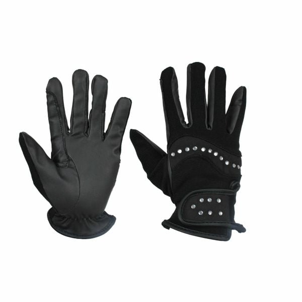 Rękawice Red Horse Bling. Czarne rękawiczki RED HORSE, bez wzorów. Za 133,00 zł.