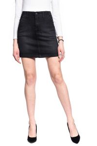 SPÓDNICA JEANSOWA LEE TAILORED A LINE SKIRT BLACK TYRO L38BCPJW 112108136. Czarne spódnice Lee, na co dzień, l, bez wzorów, z bawełny, eleganckie, mini. W wyprzedaży za 74,99 zł.