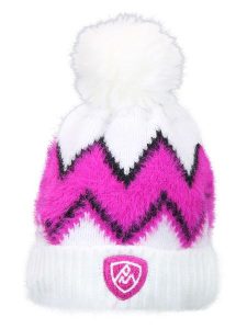 Peak Mountain Czapka "Mouton" w kolorze biało-różowym rozmiar: onesize. Białe czapki Peak Mountain, bez wzorów. Za 100,99 zł.