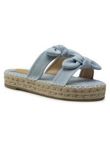 DeeZee Espadryle WS19354-12 Niebieski. Niebieskie espadryle DeeZee, bez wzorów, z materiału, bez obcasa. Za 54,99 zł.