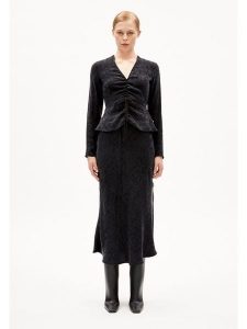 Armedangels Bluzka "Anayaa" w kolorze czarnym rozmiar: M. Czarne bluzki ARMEDANGELS, m, bez wzorów, z lyocellu, bez kołnierzyka, bez ramiączek. Za 192,33 zł.