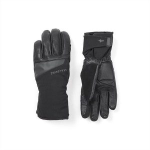 Długie wodoodporne rękawice Sealskinz Fring Fusion Control. Czarne rękawiczki SEALSKINZ, bez wzorów. Za 627,00 zł.