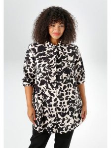 Aniston Bluzka w kolorze czarno-kremowym rozmiar: 50. Brązowe bluzki Aniston, bez wzorów, z wiskozy, bez kołnierzyka, bez ramiączek. Za 87,19 zł.