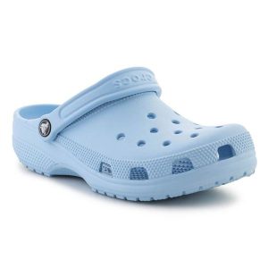 Klapki Crocs Classic 10001-4NS niebieskie. Niebieskie klapki bez wzorów, bez obcasa. Za 345,55 zł.