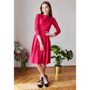 Sukienka Ofelia malinowa XXS różowy. Sukienki marki Marie Zélie. W wyprzedaży za 89,10 zł.