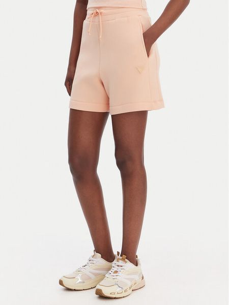 Guess Szorty sportowe V2YD10 K7UW2 Pomarańczowy Regular Fit. Brązowe spodenki sportowe Guess, xs, z aplikacjami, z wiskozy. Za 234,99 zł.